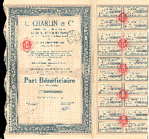 L. Charlin et Cie - French Gun Manufacturer Stock Certificate